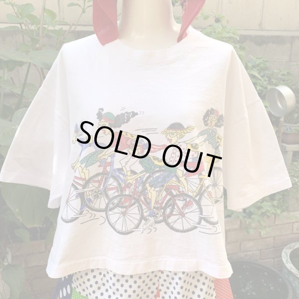 画像1: 90'S bicycle race double sided printed tee