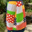 画像1: 70'S Polka dots patchwork reversible apron skirt