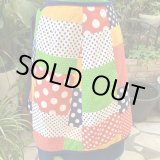 画像: 70'S Polka dots patchwork reversible apron skirt