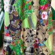 画像3: (SALE) Vintage Light green line patchwork wrap skirt