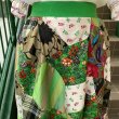 画像2: (SALE) Vintage Light green line patchwork wrap skirt