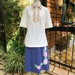 画像2: (SALE)Vintage flower cross stitch short sleeve top