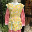 画像1: 70'S Strawberry&Flower pattern apron top