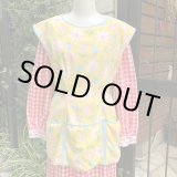 画像: 70'S Strawberry&Flower pattern apron top