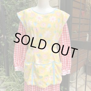 画像: 70'S Strawberry&Flower pattern apron top