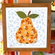 画像1: Vintage Flower pear wall hanging