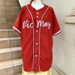 画像1: Vintage RD/WH Baseball shirt