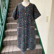 画像1: Vintage flower pattern front open dress