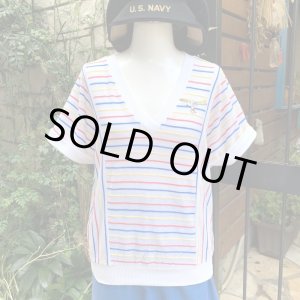 画像: (SALE) Vintage 3color border snoopy patch top