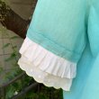 画像5: Mint Green dot embroidery frilled sleeves blouse