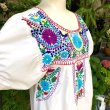 画像2: Vintage Wh mexican embroidery dress