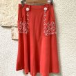 画像1: 60'S Flower embroidery skirt Conmar zipper