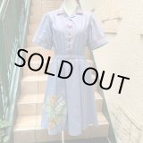 画像: 70'S Flower patch chambray dress