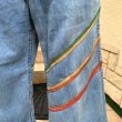 画像2: 70'S  Vintage colorful leather line denim culottes