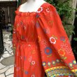 画像2: Vintage flower pattern balloon sleeve long dress