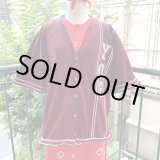 画像: Vintage bordeaux/white baseball shirt