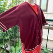 画像2: Vintage bordeaux/white baseball shirt