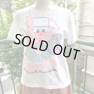 画像: Easter rabbit paint printed tee