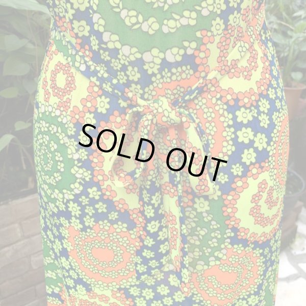 画像3: 70'S Vintage popflower pattern dress