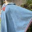 画像3: Vintage Flower embroidery hooded poncho