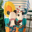 画像3: Vintage hawaiian panda double sided printed tee