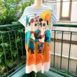 画像1: Vintage hawaiian panda double sided printed tee