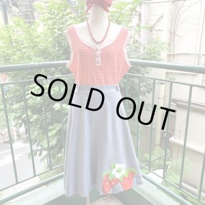 画像: Wh/Rd poly sleeveless top