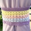 画像2: Vintage pastel color crochet halter neck top