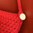 画像2: Vintage  button decoration RD crochet pochette