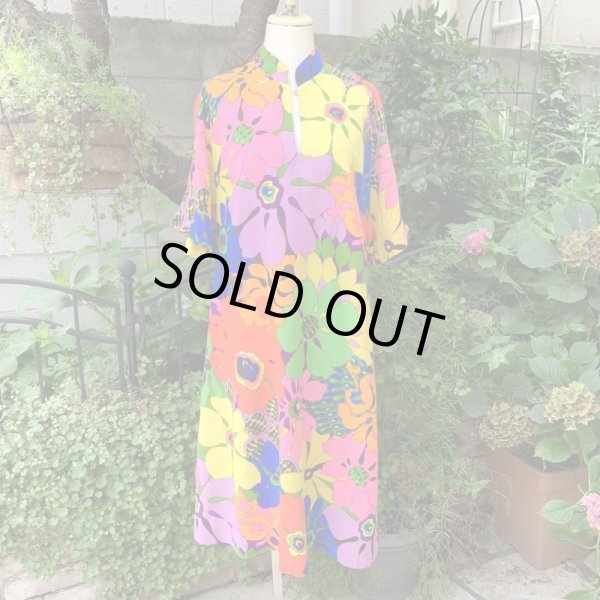 画像1: Vintage Flower pattern onepiece