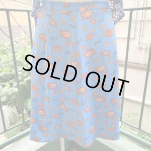 画像: Fish＆Flower pattern flare skirt