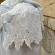 画像5: Light blue cotton grapes cutwork lace collar negligee dress