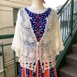 画像1: Vintage crochet poncho sleeves top