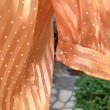 画像5: (SALE)Pearl orange small polka dots sheer stripe dress