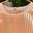 画像8: (SALE)Pearl orange small polka dots sheer stripe dress