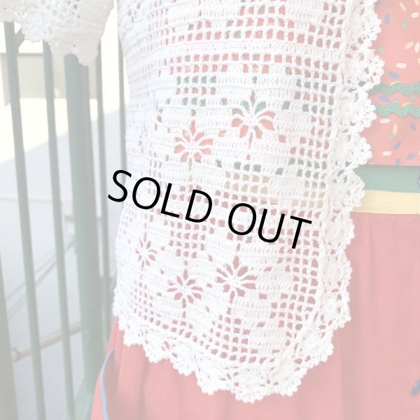 画像2: Vintage flower motif crochet cardigan