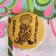 画像1: Vintage LOVER CAT Pinback button