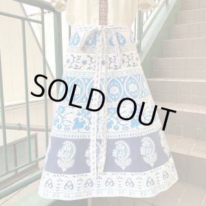 画像: Vintage indian cotton wrap skirt