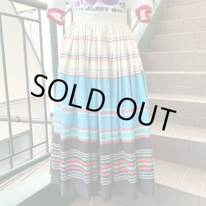 画像: (SALE) Vintage Mexican pattern circular skirt