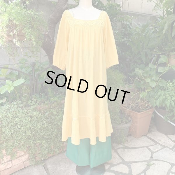 画像1: Vintage Mexico cotton gauze dress