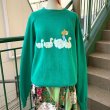 画像1: Vintage hand paint raglan sleeve sweat