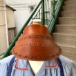 画像1: Vintage embossed leather visor