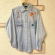 画像1: Vintage embroidery chambray shirt