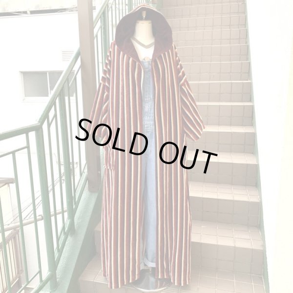 画像1: Sears社  Velor stripe hood gown robe