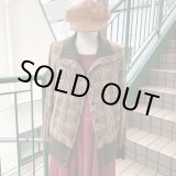 画像: Vintage rib switching plaid jacket