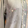 画像2: Vintage mushroom&flower embroidery chambray shirt