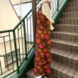 画像4: Vintage flower pattern cotton linen long dress