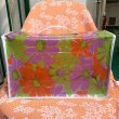 画像1: Vintage flower pattern vinyl bag(OR/PUR)