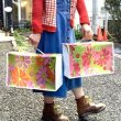 画像9: Vintage flower pattern vinyl bag(PK/GR)