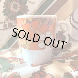 画像: Vintage flower pattern stacking mugs   A